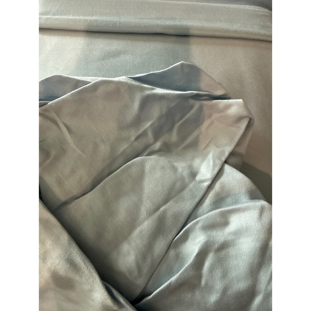Miracle Split King Silver Infused Cotton Bed Sheet Light Blue Anti Microbial New - Picture 4 of 6